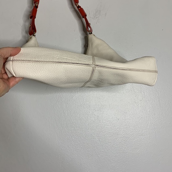 Kate spade white leather hobo purse red strap - Picture 3 of 7